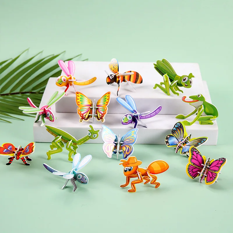 

10pcs Surprises Gift Diy Insect Card Children's Day Gift Party Favors For Kids Birthday Wedding Ideas Baby Shower Party Supplies