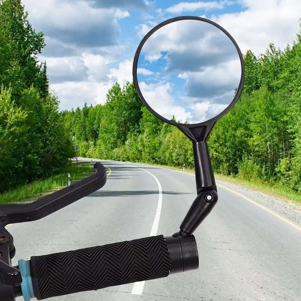 

Wide Angle Mirror Clear Vision Unbreakable Cycling Safety 360 Degree Rotation Mirror Handlebar Bar End Bike Mirror for MTB