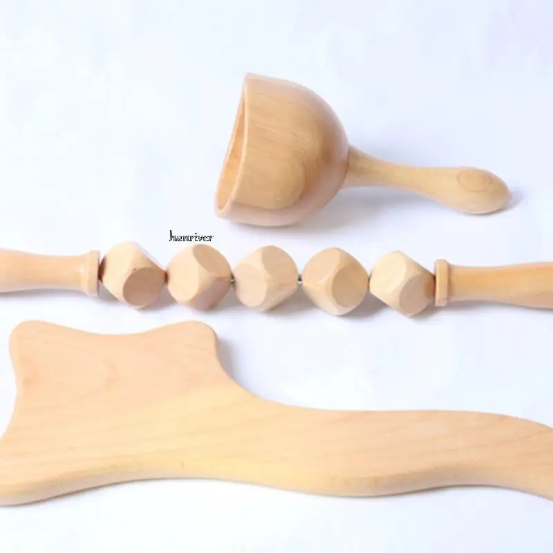 5 шт./компл. массажер из бука катящаяся палочка скребковая доска меридиан