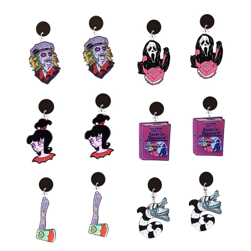 

Beetlejuice Book Acrylic Earrings For Women Movie Drop Earring Jewelry Custom Acrylic Charm Earrings For Girls Women Gift
