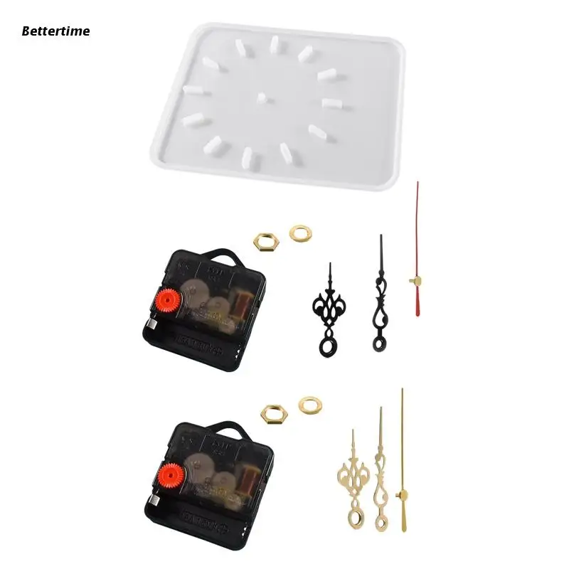 

B36D Handmade Rectangle Clock Molds DIY Jewelry Crafts Making Tools Home Decor