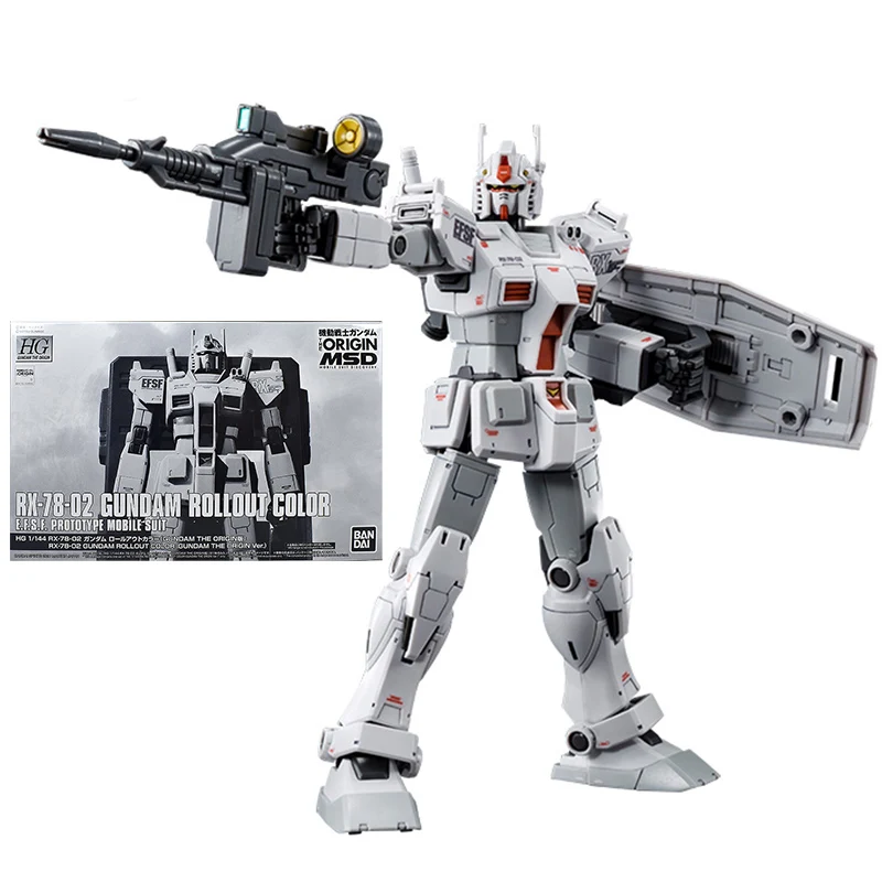 

Bandai Gundam Model Kit Anime Figure HG 1/144 RX-78-02 Rollout Color Genuine Gunpla Model Anime Action Figure Toys for Children