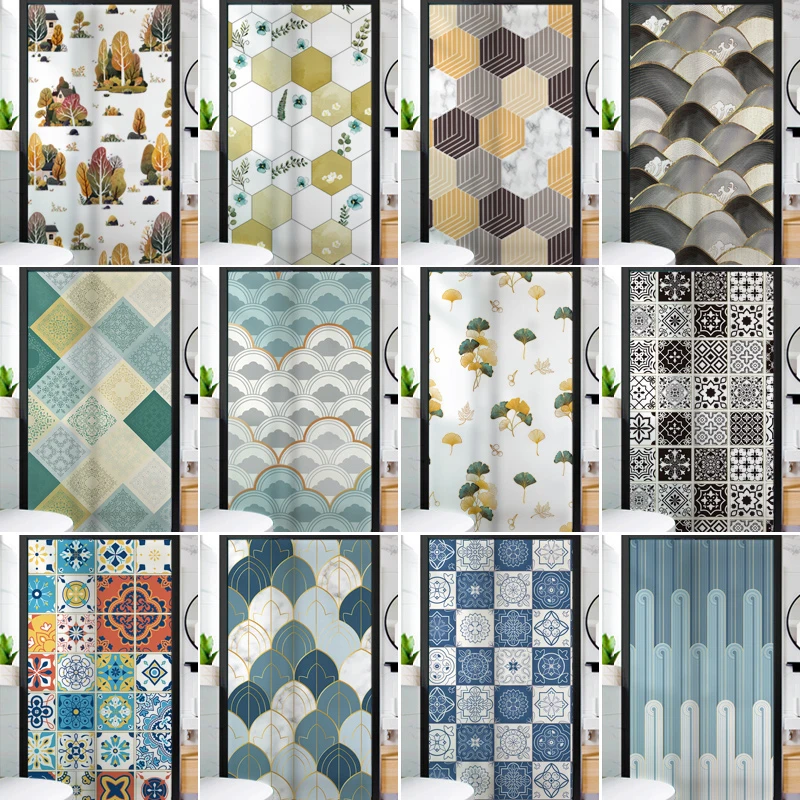 

Self-Adhesive Glass Film Electrostatic Seamless Shading Privacy Waterproof Simple Window Sliding Door Bathroom Glass Sticker