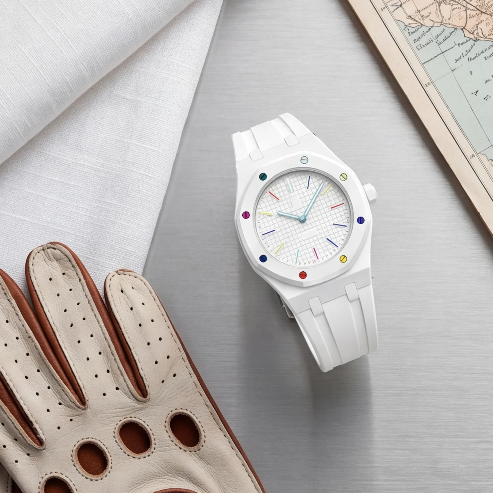 Фото Для Swatch AP: Защитный чехол-бампер Royal Pop Frame, противоударный, из поликарбоната, с силиконовыми ремешками, для модифицированных карманных часов, ремешок на запястье №4