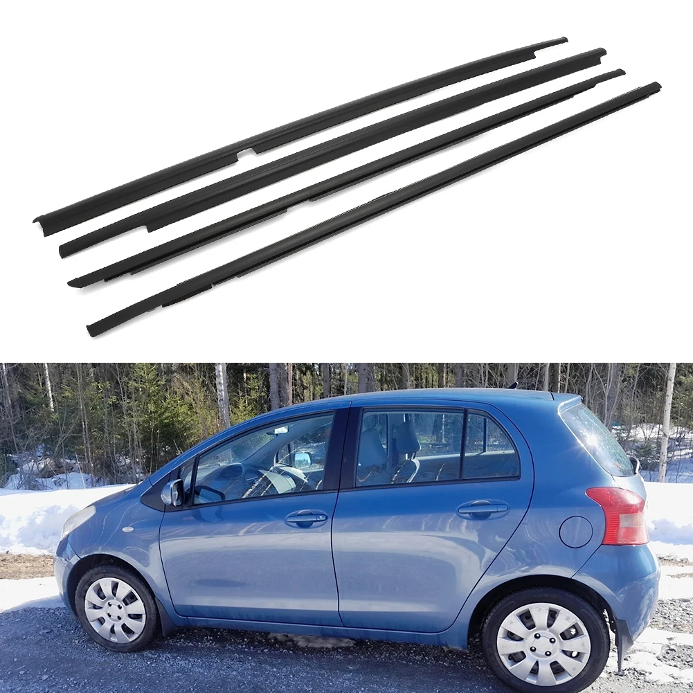 Уплотнители для окон Toyota Yaris 2006-2013 4 двери наружные резиновые уплотнительные