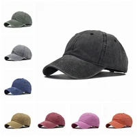 vintage distressed 100 cotton washed dad hat summer baseball cap style cotton snapback cap hip hop for woman