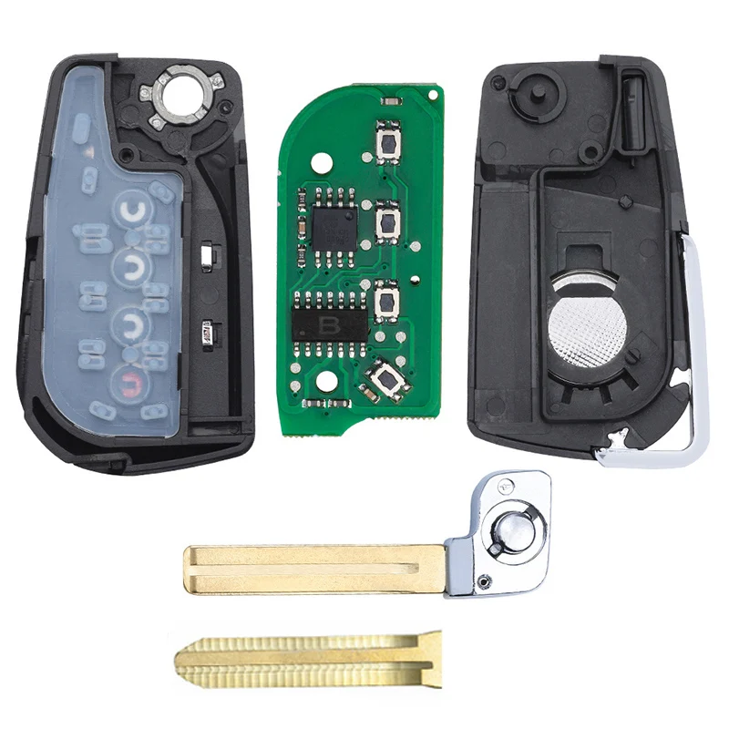 KEYECU 315 МГц H чип 89070-06790 FCC ID: HYQ12BFB откидной складной 3 + 1 4 кнопки дистанционного