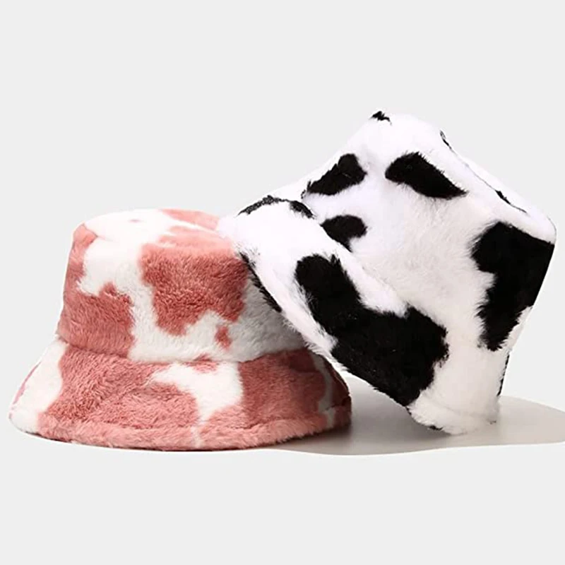 

Thicken Plush Bucket Hat Faux Fur Fisherman Lamb Hats Women Girls Outdoor Winter Warm Fluffy Caps Bowl Hats Autumn Street Caps