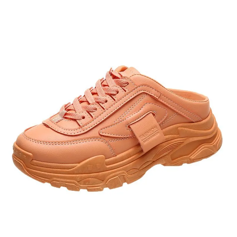 Women's Slippers SandalS Botou Mueller Shoes Summer New Thick Soles Fashion Leather Instagram Pop Shoes Flip Flops Women Sneaker