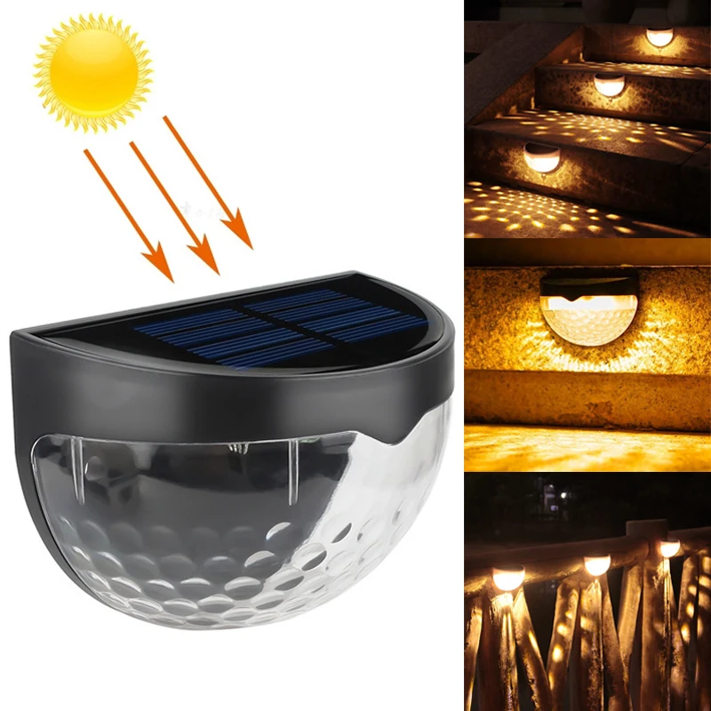 

6 LED Solar Light Garden Decoration Outdoor Lighting Lamp Steps Fence Wall Lights Energy-saving Waterproof Street Solar Light