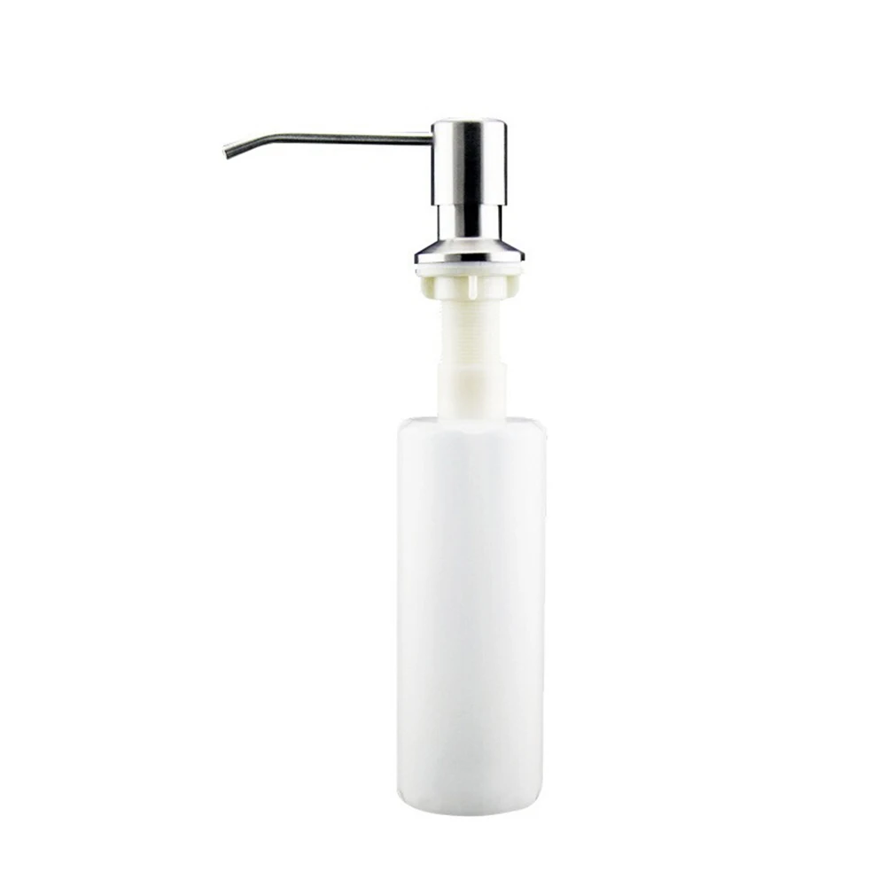 

Dish Washing Built In Stainless Steel Soap Dispenser Durable Bottle Kitchen Sink Countertop Press 350ML Bathroom Lotion Pump