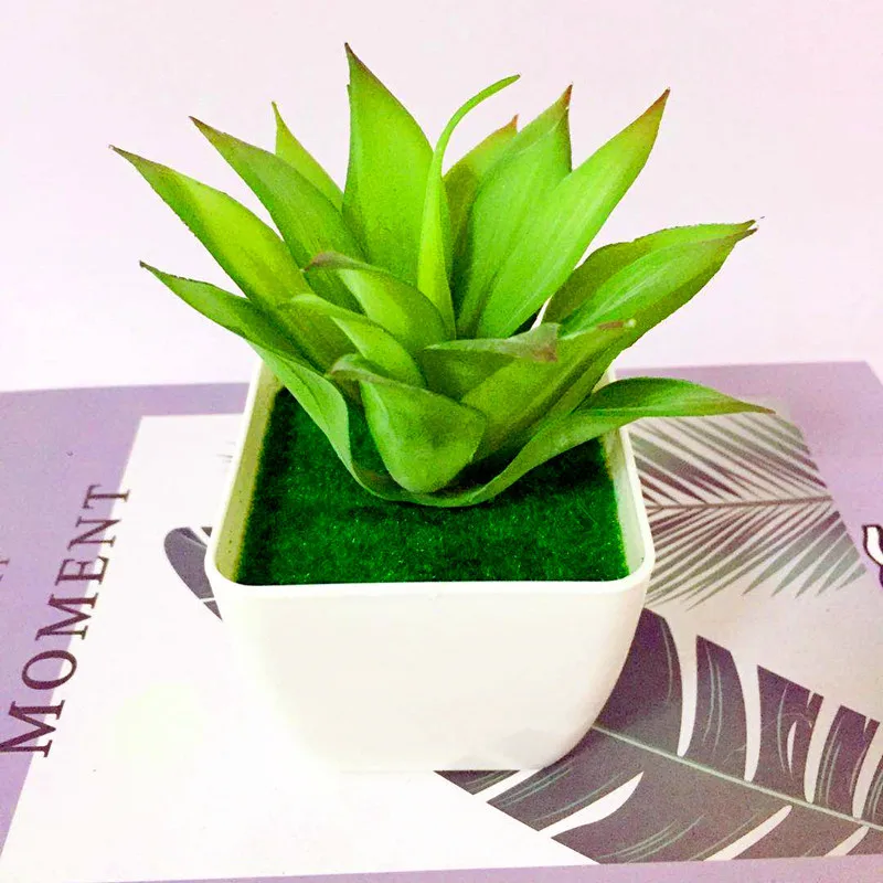 

Artificial Succulent Potted Plants, Mini Aloe Vera Bonsai, Desk Dining Table Hotel Garden Decoration Ornament, Room Decor Party