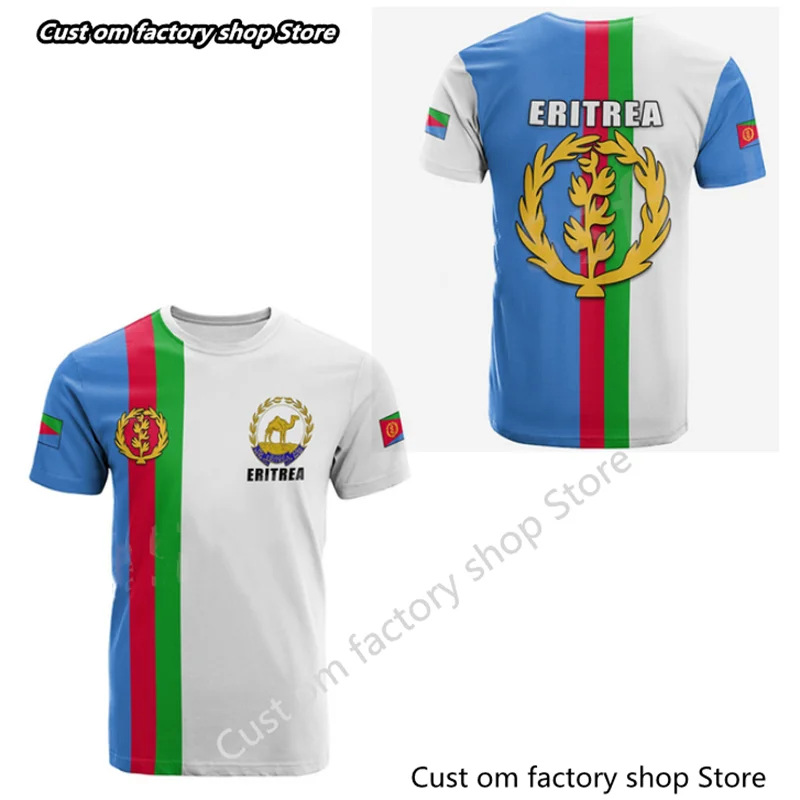 

Africa Country Eritrea Lion Colorful Retro 3D Print Men/Women Summer Casual Funny Short Sleeves T-Shirts Streetwear A23