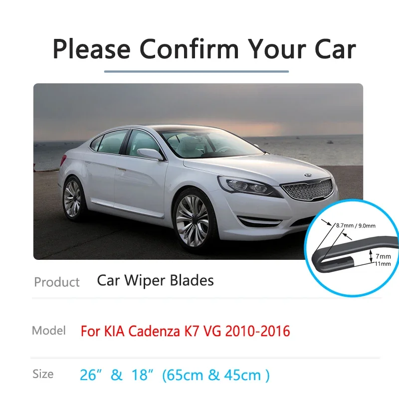 Для KIA Cadenza K7 VG MK1 2010 ~ 2016 безрамные щетки стеклоочистителя резиновое окно лобовое