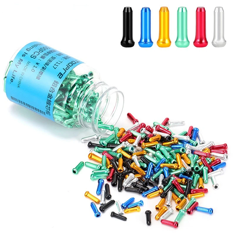 

500 шт., колпачки для тормозной колодки велосипеда, из алюминиевого сплава