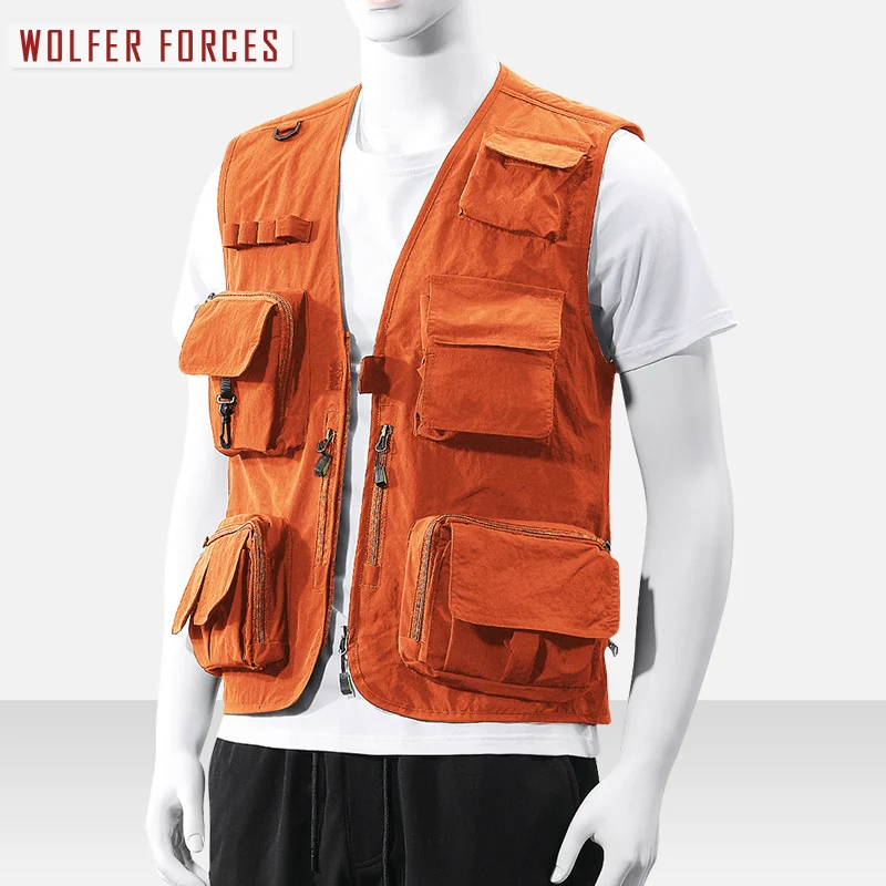 

Sports Sweatshirts Trekking Motorcyclist Vest Custom Casual Unloading Mesh Tools Pocket Bigsize Luxury Designer Fashionable
