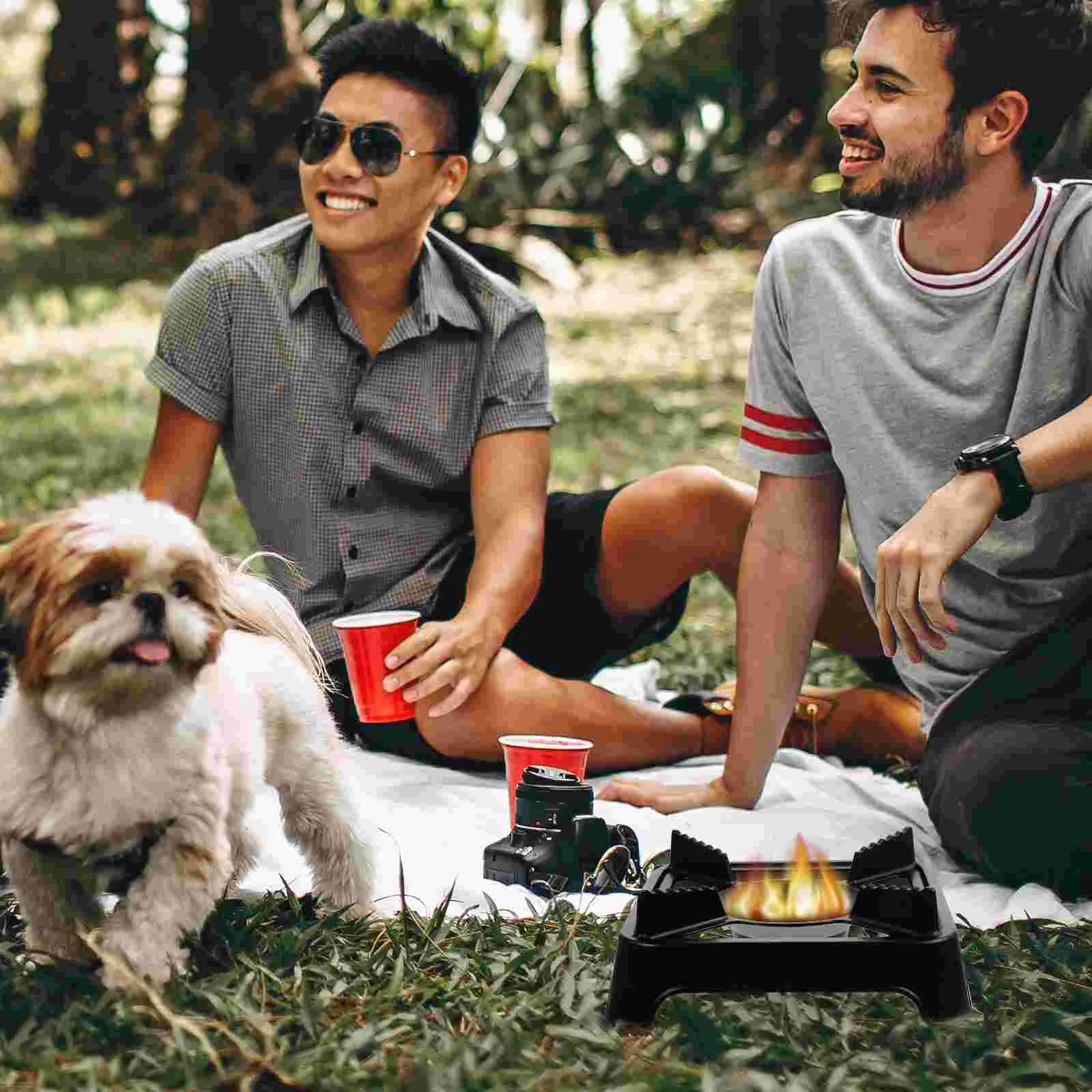 Квадратная плита самообслуживания металлический спиртовой гриль портативная