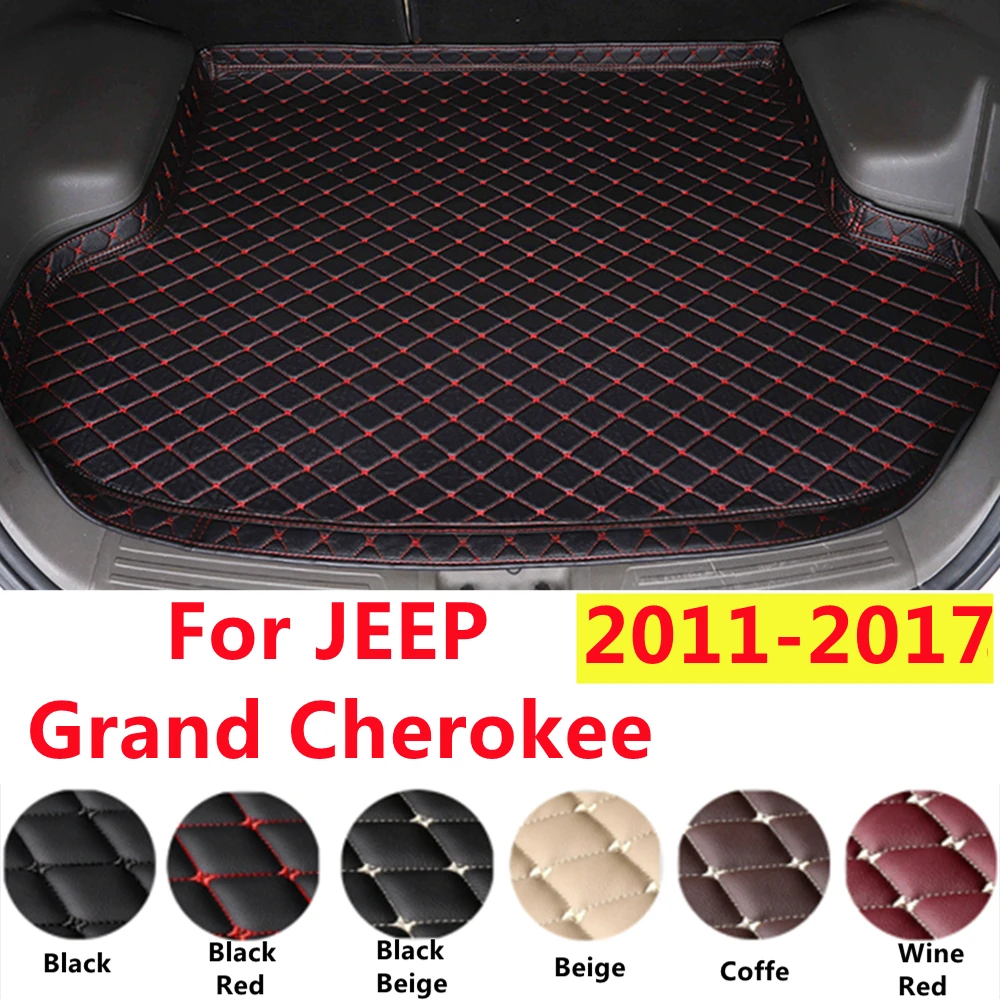 

SJ Professional Car Trunk Mat Fit For JEEP Grand Cherokee 2011-2017 XPE Leather Tail Liner Rear Cargo Pad WaterProof High Side
