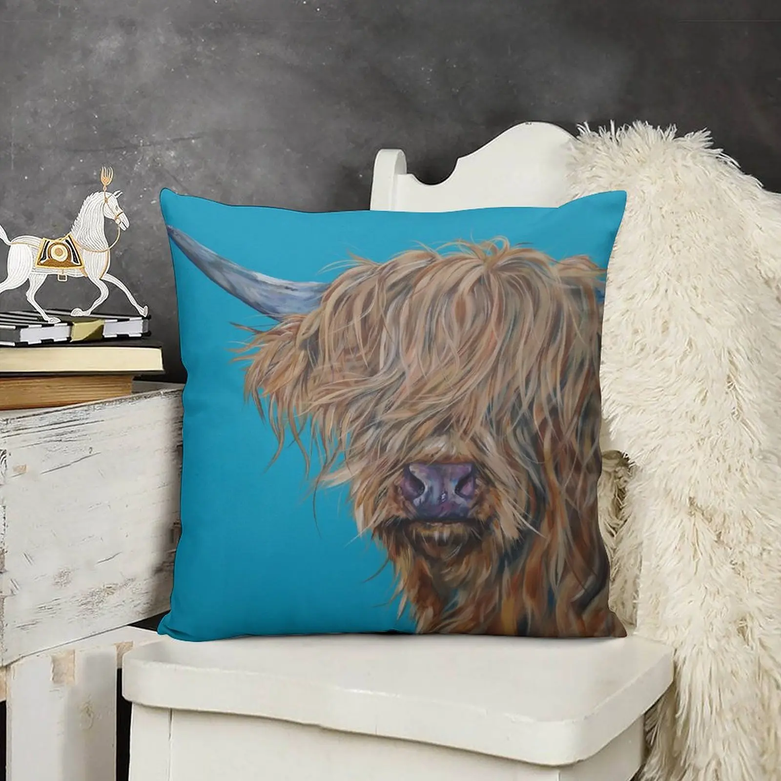 Пушистый McDuff. Highland пушистая корова Heilan шотландское искусство награжденный