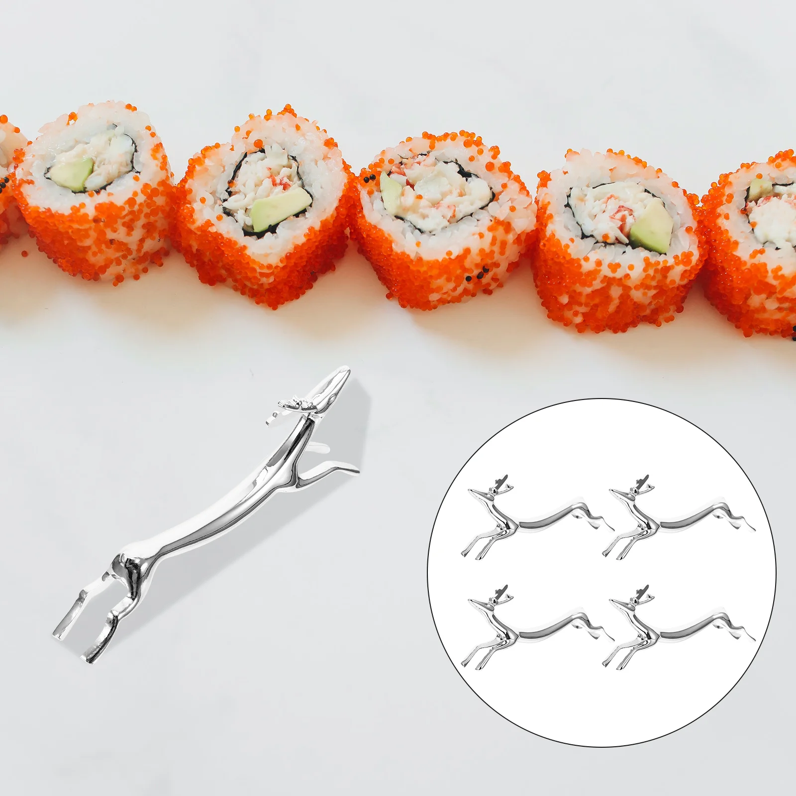 

4 Pcs Cutlery Stands Cutlery Supports Wear-resistant Table Adornments (Silver)