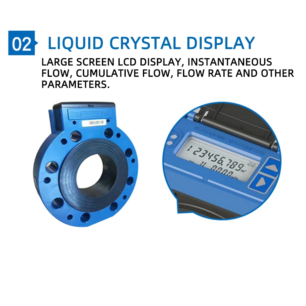 Умный ультразвуковой расходомер ZC-T3-1-K DN50 DN65 DN80 тестер расхода воды использование
