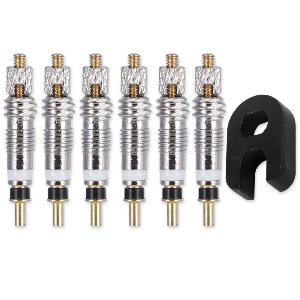 

Hot! 2/6/12PCS Presta Valve Bicycle Tyre Bike Tire Valve Cores+ Valve Core Removal Tool Bike Tire Valve Cores