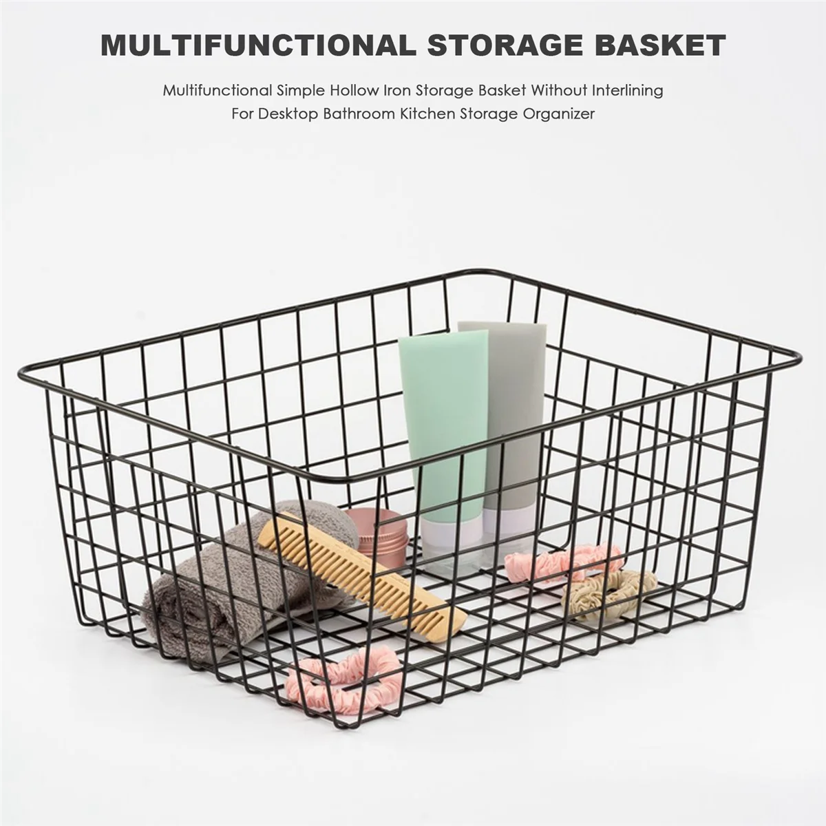 Полая железная проводная корзина корзины для хранения металлическая без