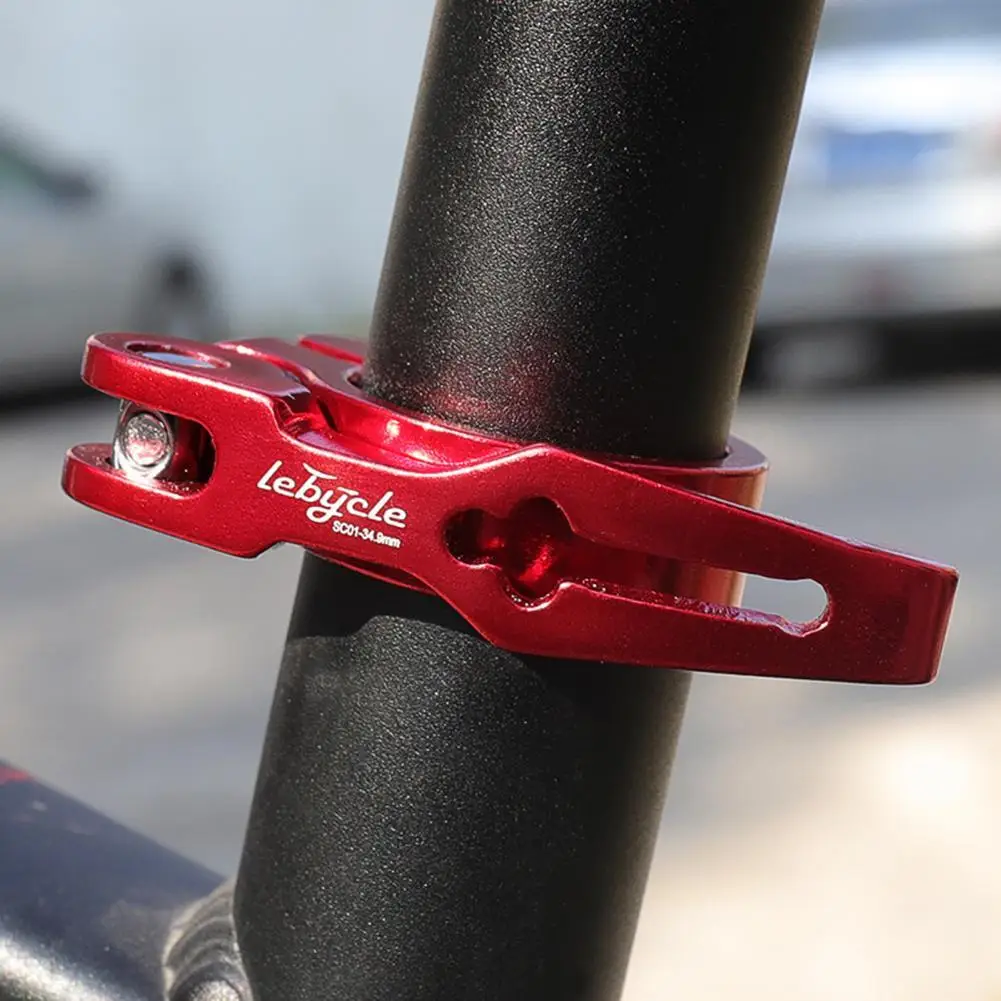 

Sturdy Bike Seat Clamp Bright Color Uniform Force Bicycle Seatpost Clamp Practical Seat Post Clamp