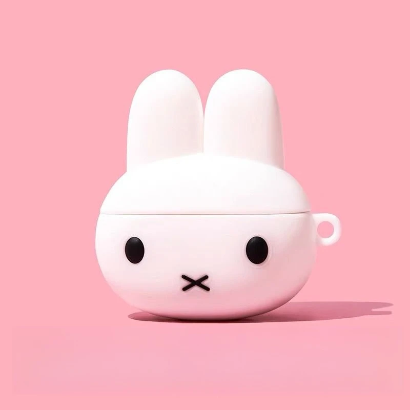 Фото Милый мультяшный чехол Миффи для Apple Airpods 4, защитный чехол для Bluetooth-наушников 1/2 поколения, мягкий, противоударный, милый дизайн №1