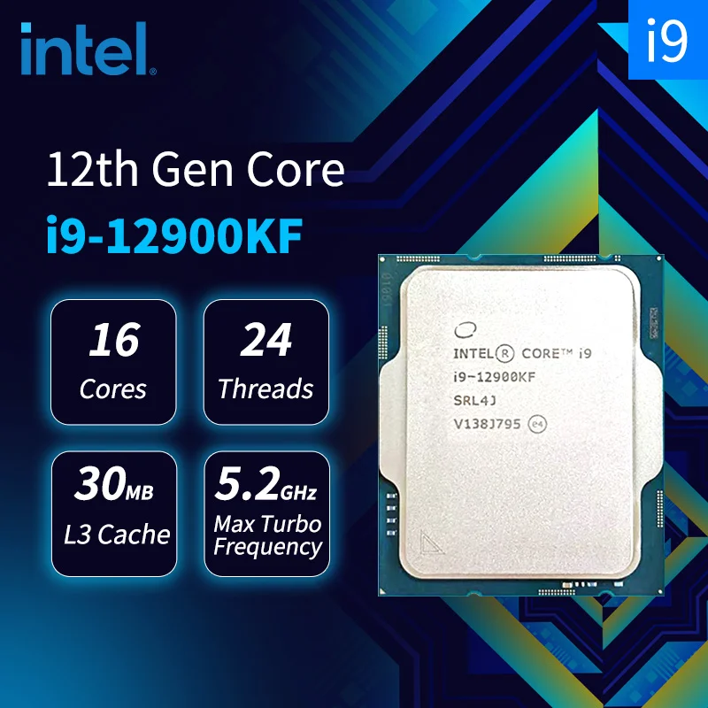 

New Intel i9-12900KF i9 12900KF CPU Processor 3.7 GHz 16-Core 24-Thread L3=20M 125W LGA 1700 Processador Overclocking No Fan