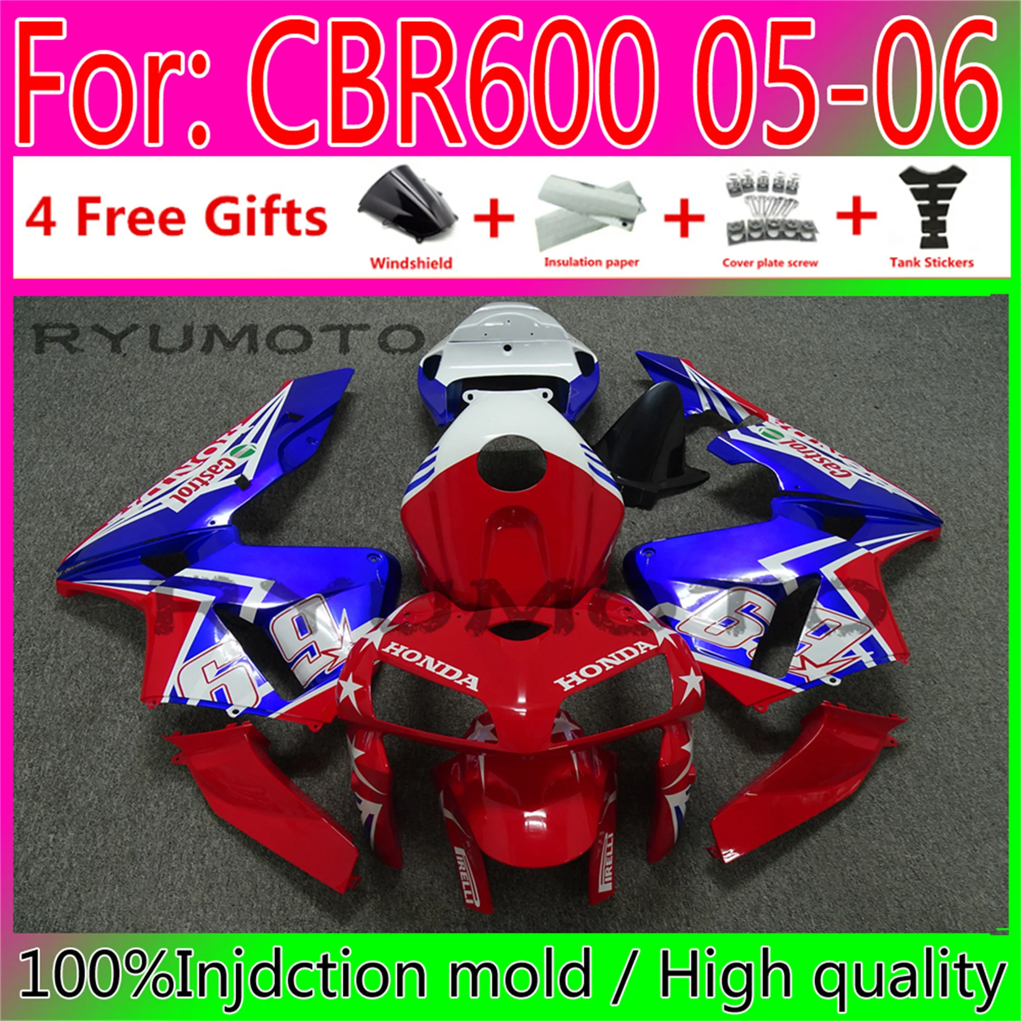 

Обтекатели для мотоцикла HONDA CBR600RR F5 2005 2006 CBR600 RR CBR 600RR 05 06