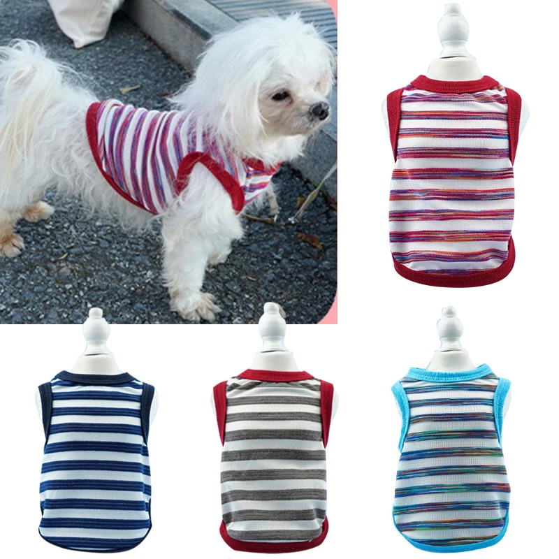 

Summer Dog Vest Cat Puppy T-shirt Cotton Dog Clothes Yorkie Pomeranian Poodle Bichon Schnauzer Pug French Bulldog Clothing