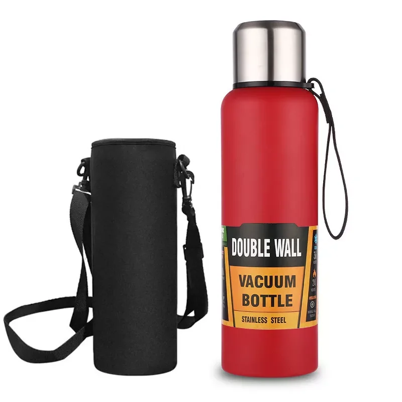 

Insulated Water Bottle w/ 2 Lids - 304 Stainless Steel Water Bottle Wide Mouth Best Gift for Christmas