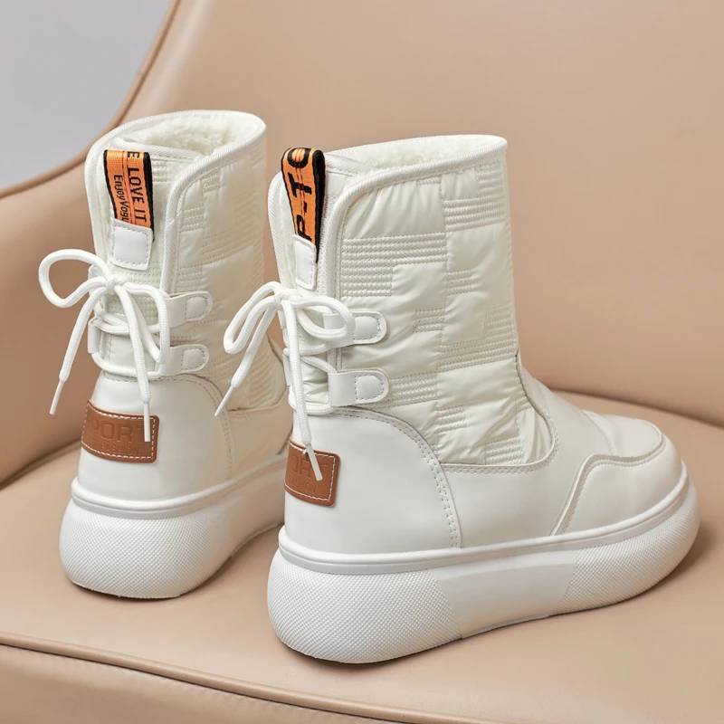 

Women's Snow Boots 2022 Winter New Female Ankle Boots Fashion Warm Fur Women Shoes Thick Plush Waterproof Non-slip Short Boots