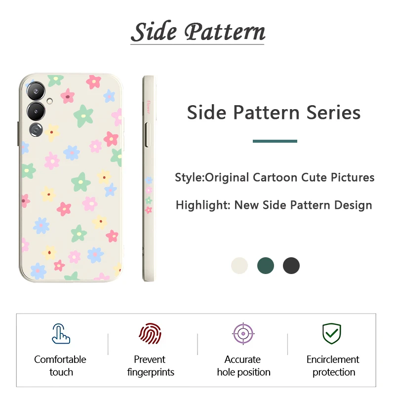 Фото Мягкий силиконовый чехол для телефона Infinix Tecno Camon 50 Ultra 40 Premier 30S Pova 7 Slim 6 Neo Pouvoir 4 Pro с цветочным принтом №2