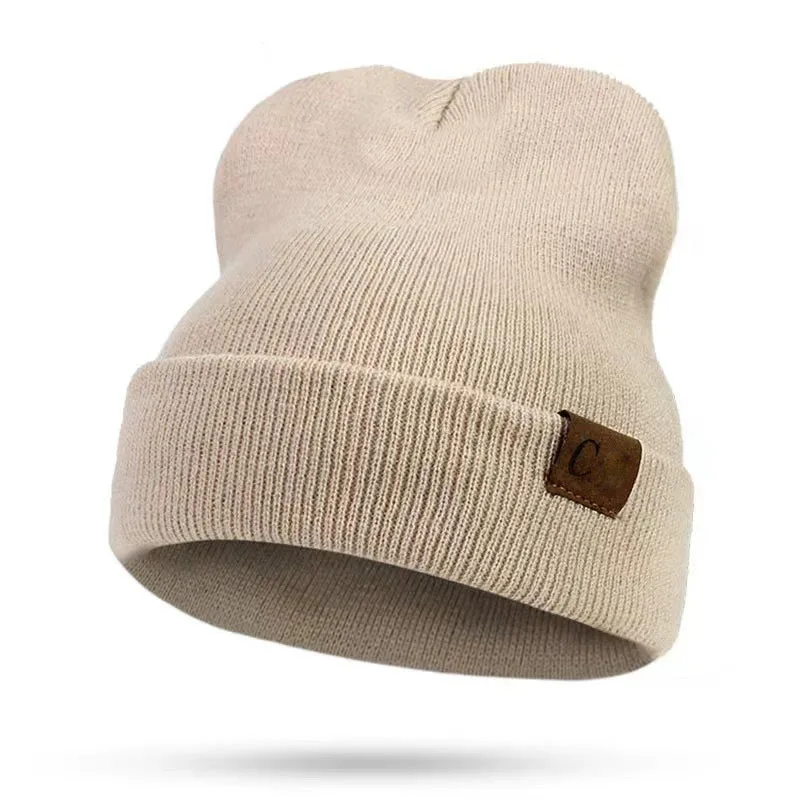 

C Winter Hats for Woman New Beanies Knitted Fluorescent Cute Hat Girls Autumn Female Beanie Caps Warmer Bonnet Ladies Casual