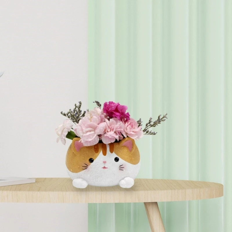 Сочные цветочные горшки силиконовая форма 3D ваза для кошек держатель ручек ящик