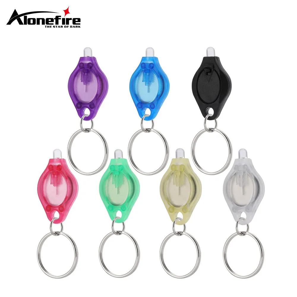 

Прохласветильник ный разноцветный светодиодный мини-светильник ALONEFIRE, брелок для ключей, портативный подарок, прожектор, фонасветильник, брелок для ключей, детский фонарь