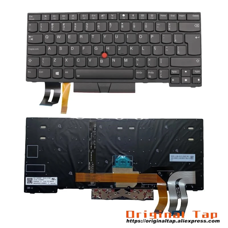BR Бразильская клавиатура с подсветкой для Lenovo Thinkpad E480 E485 E490 T480S T490 T495 P43S L480 L490 L380 L390