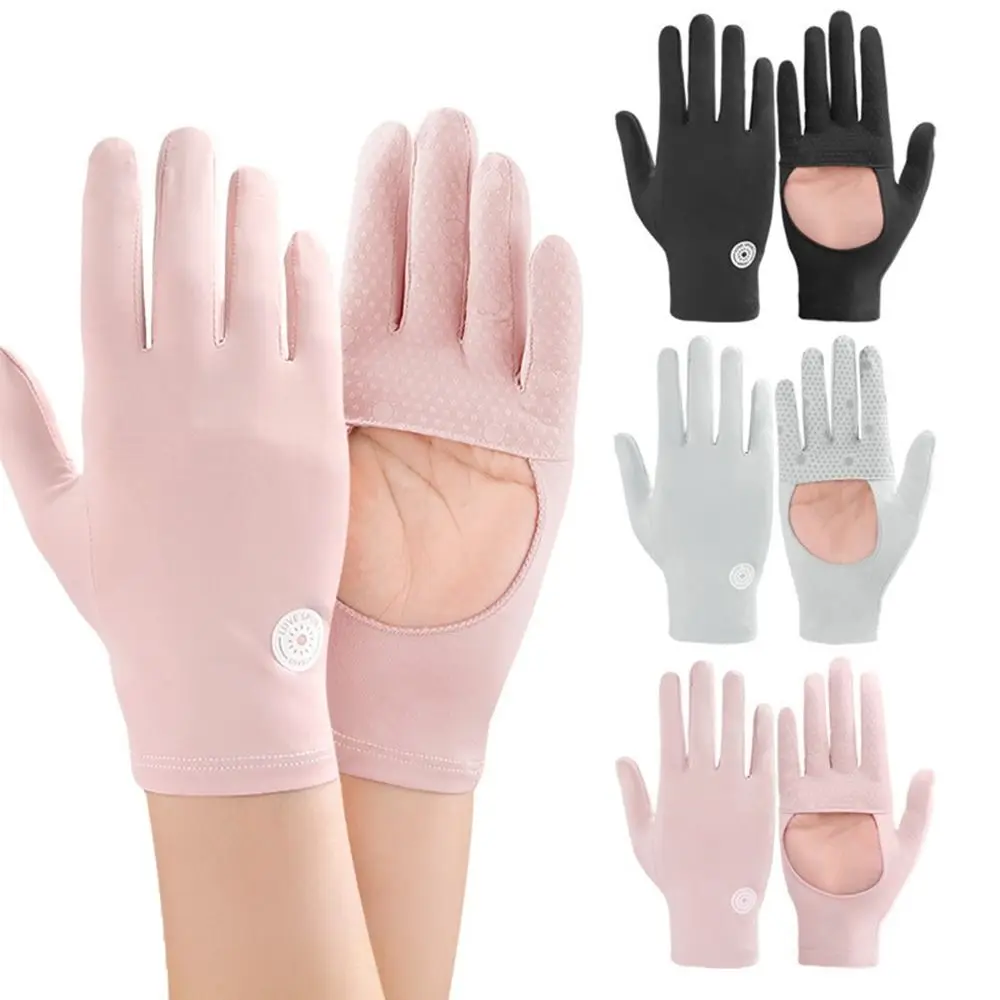 Хлопковые аксессуары для телефона UPF 50 + Нескользящие перчатки вождения тонкие