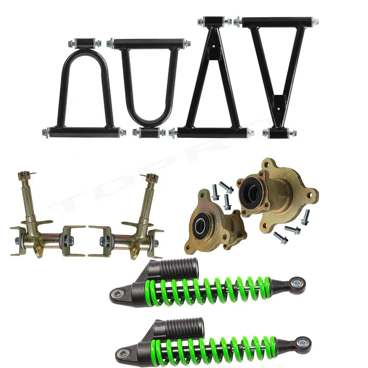 Shock Suspension Swing Arm Upper/Lower Steering Spindle Hub Kit Buggy ATV Go Kart