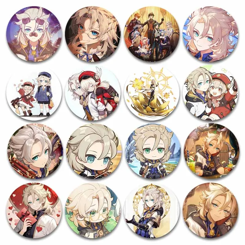 Эмалированные броши Genshin Impact в ассортименте