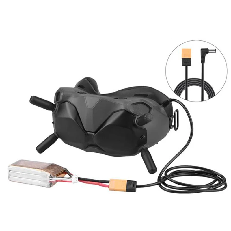 

For DJI FPV Goggles Power Cable XT60 Connect Battery for FPV Accessory