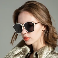 popular european and american large frame square wide edge retro sunglasses fashionable street photography polarized sunglasses