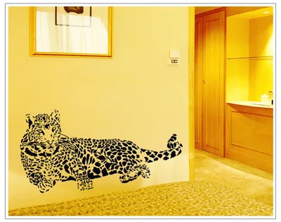 

Personality Cheetah Home Decal Wall Sticker Animal Wall Art Modern Wall Decor Living Room Bedroom Decoration Poster Wallstickers