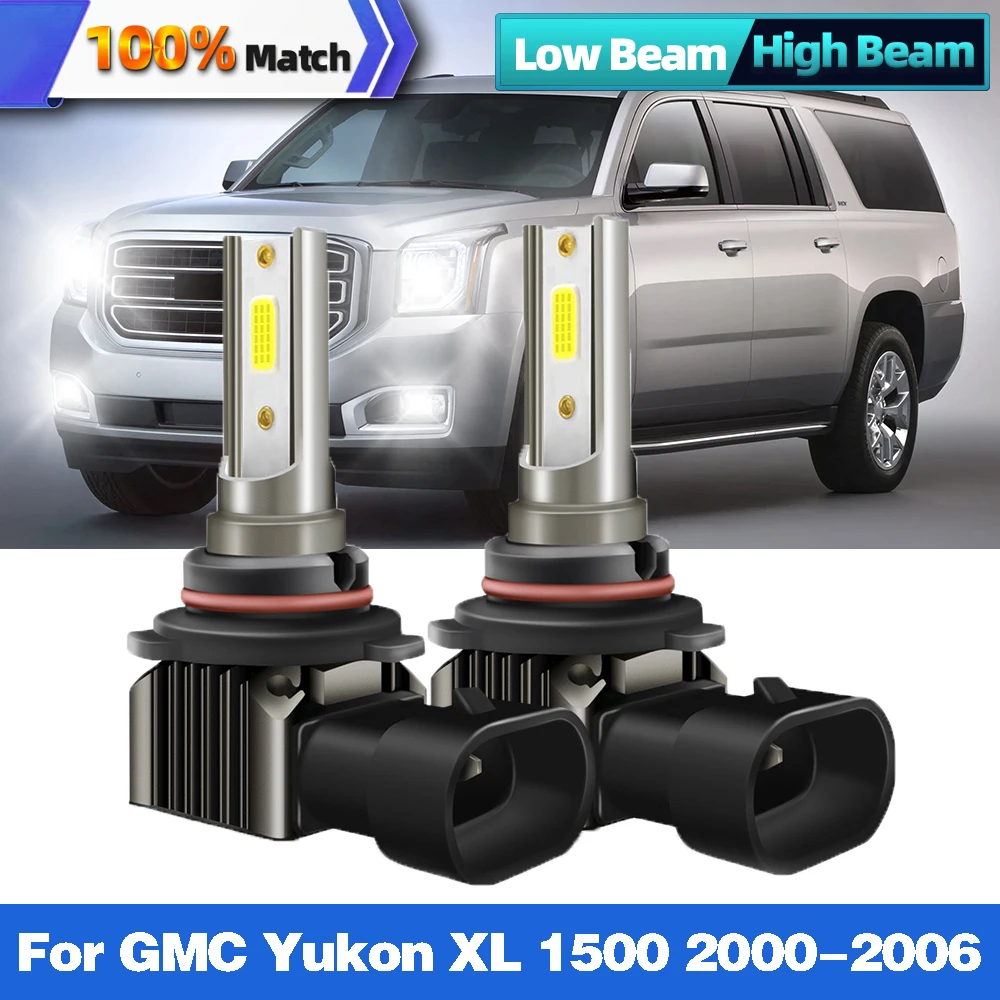 

LED Canbus Car Headlight Bulbs 12000LM HB3 HB4 9005 9006 Turbo Auto Lamp Car Light Bulbs For GMC Yukon XL 1500 2000-2006