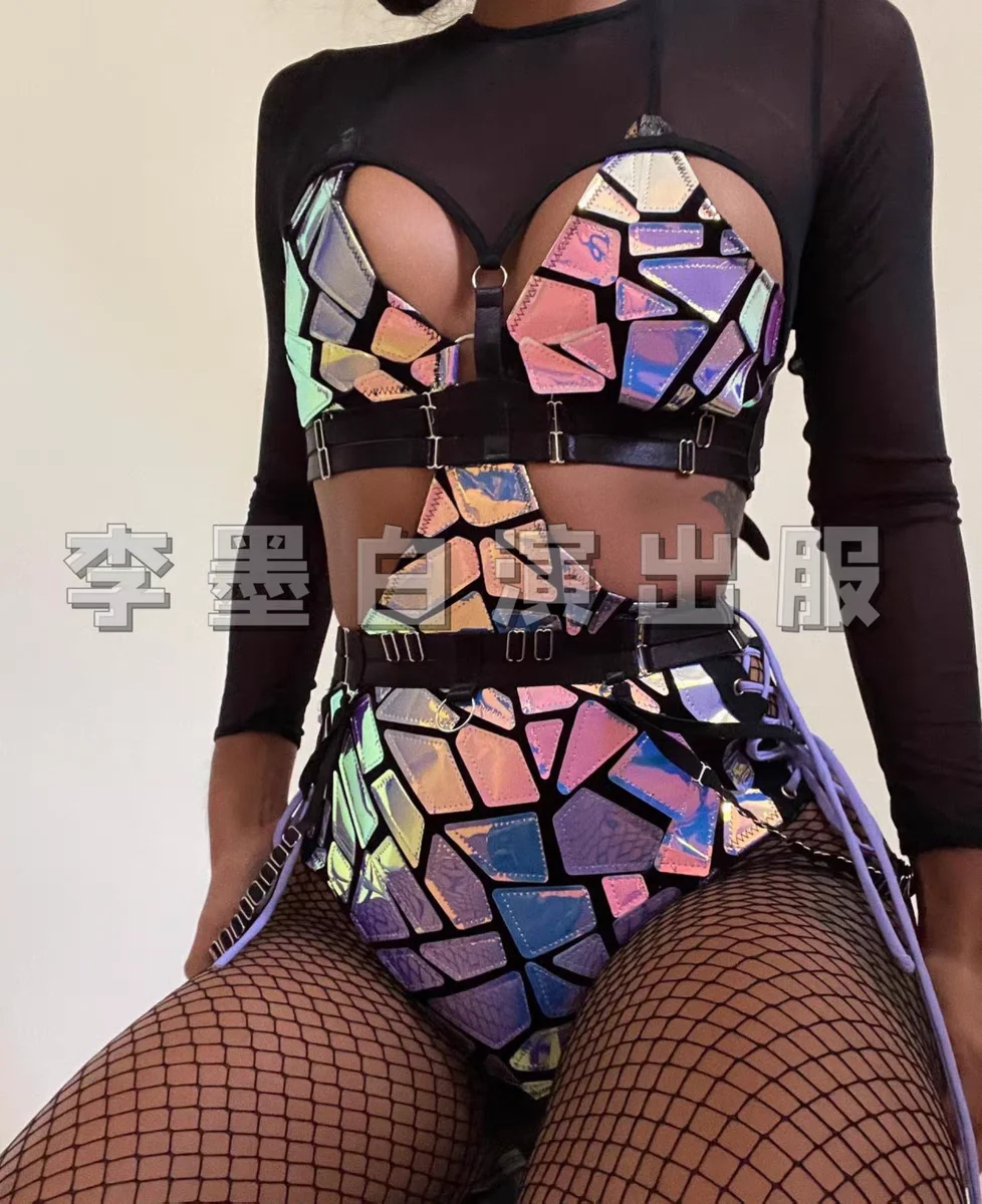 Ночной клуб бар певица ведущий танцевальный костюм сексуальное зеркало