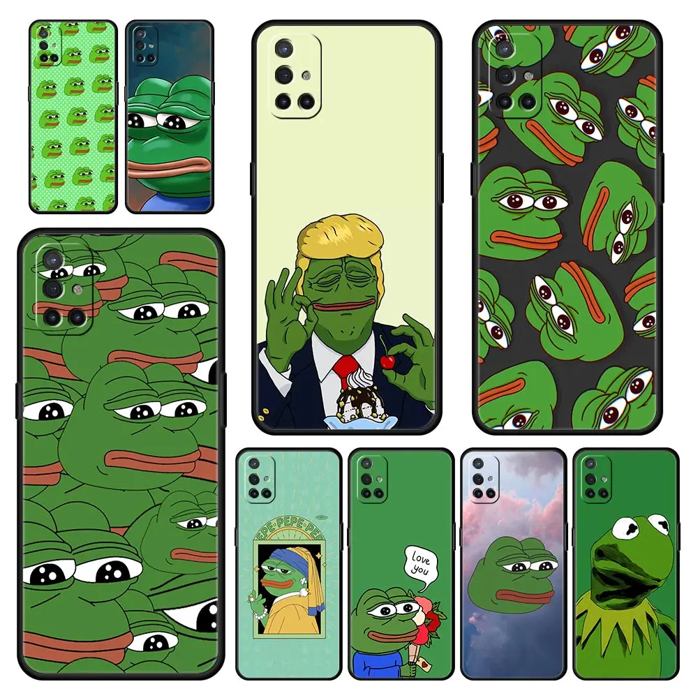 

Interesting Frog PEPE Phone Case For OnePlus 9 8 7 7T Pro 9RT 9R 8T Nord N100 N200 N10 CE 2 5G Z Soft Silicone Black Cover