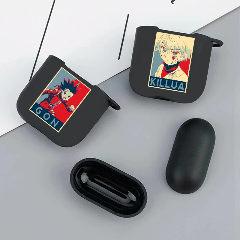 

Hisoka Hunter X Hunter Killua Zoldyck Anime Soft silicone TPU Case For AirPods Pro 1 2 3Black Wireless Bluetooth Earphone Cover