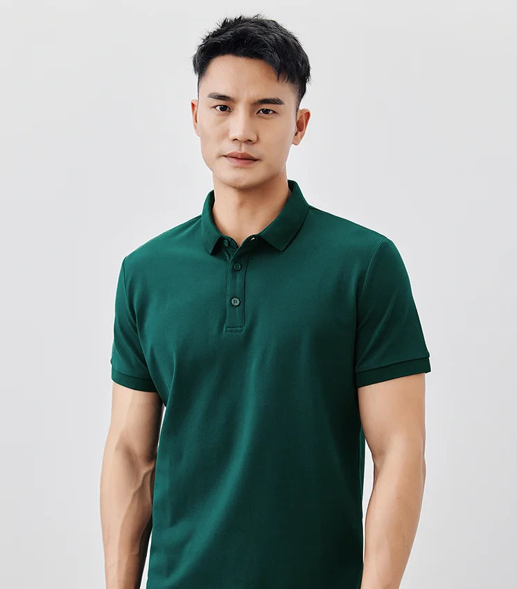 W3107-Men's casual short sleeved polo shirt men's summer new solid color half sleeved Lapel T-shirt.J8511